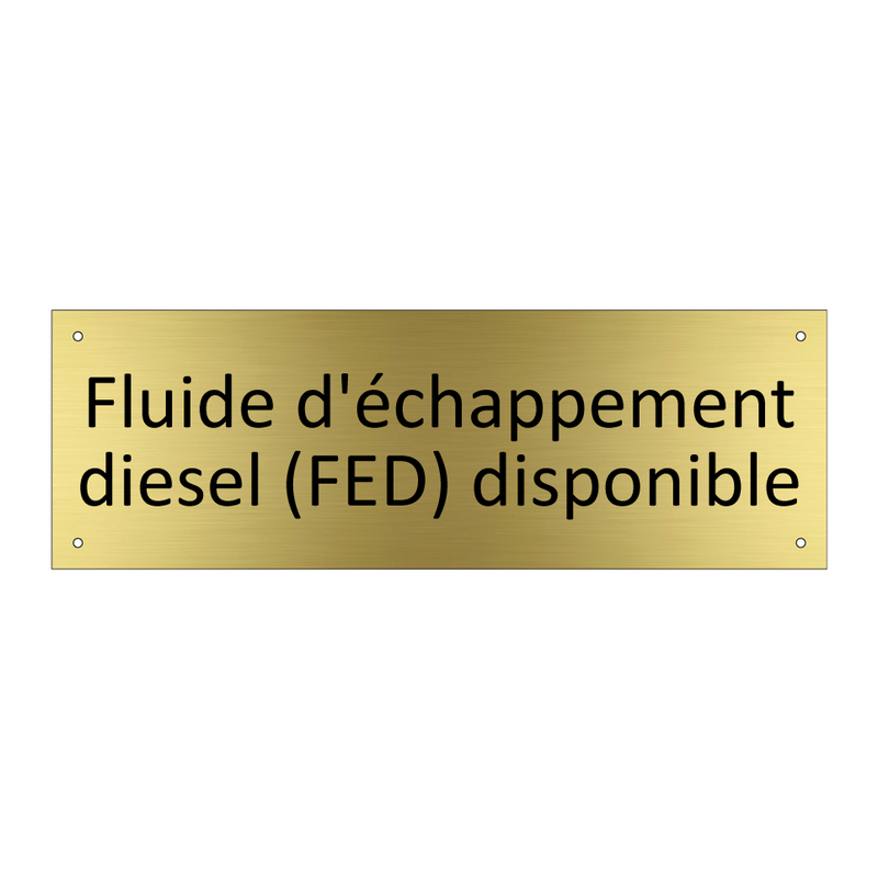 Fluide d'échappement diesel (FED) disponible