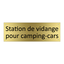 Station de vidange pour camping-cars