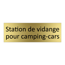 Station de vidange pour camping-cars