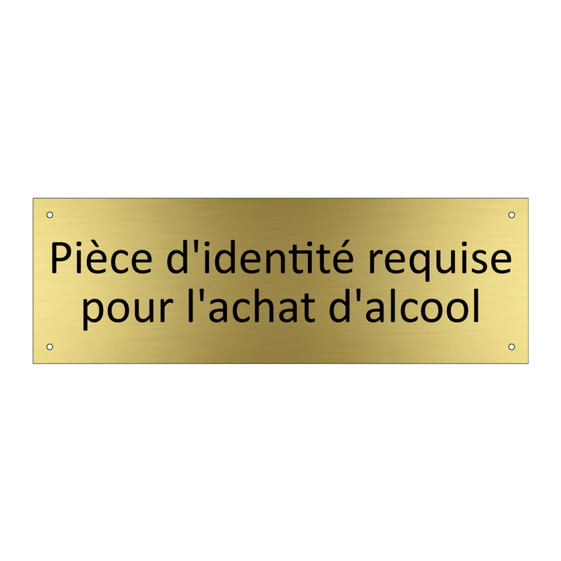 Pièce d'identité requise pour l'achat d'alcool