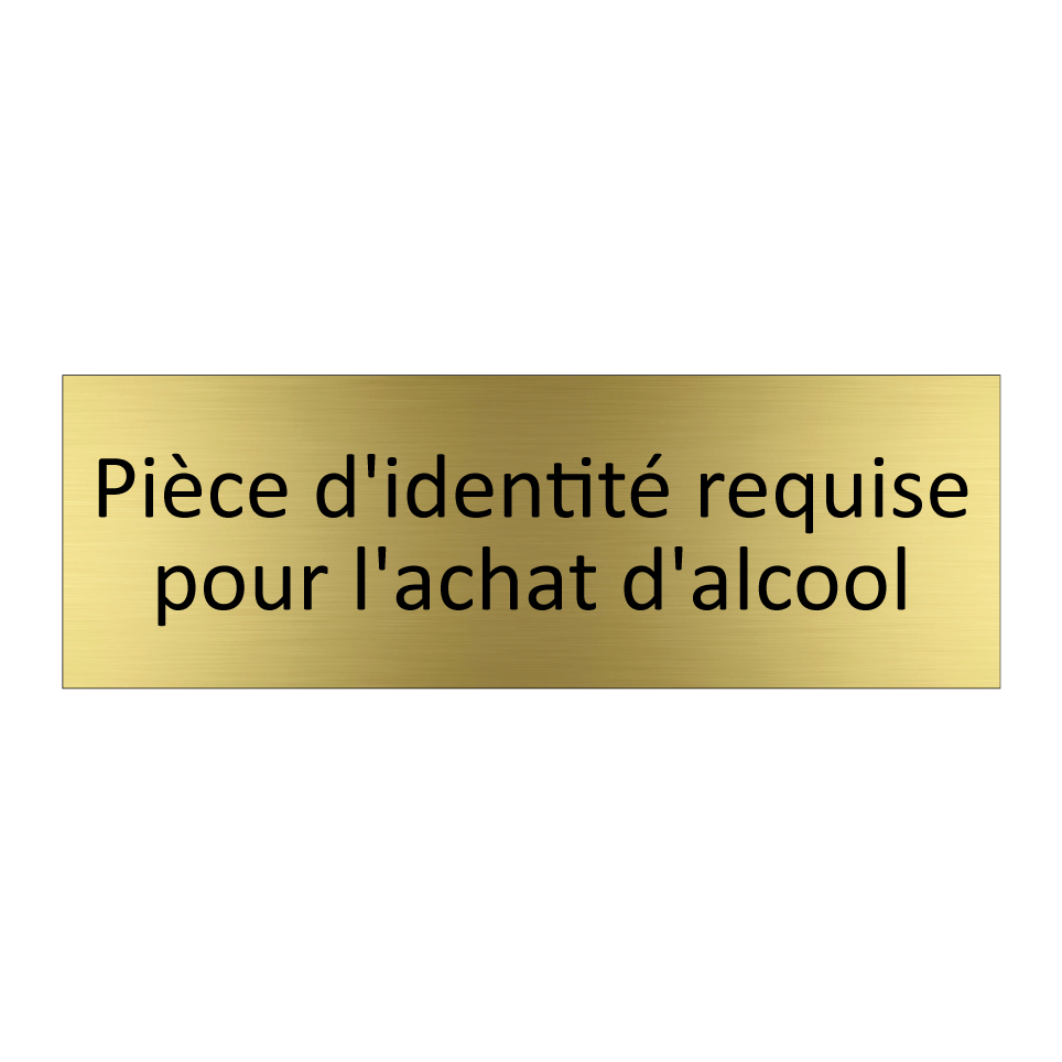 Pièce d'identité requise pour l'achat d'alcool