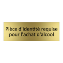 Pièce d'identité requise pour l'achat d'alcool
