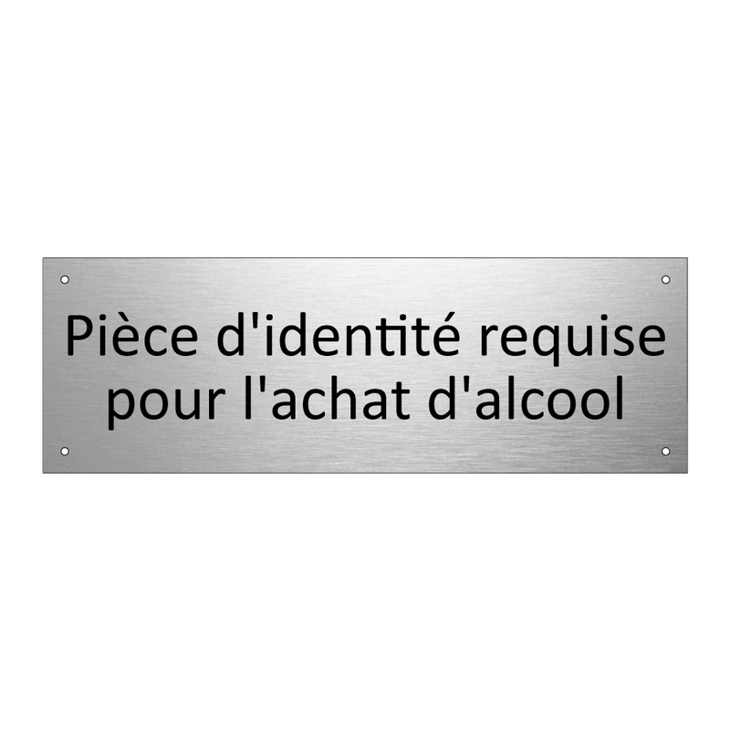 Pièce d'identité requise pour l'achat d'alcool