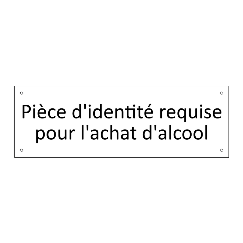 Pièce d'identité requise pour l'achat d'alcool