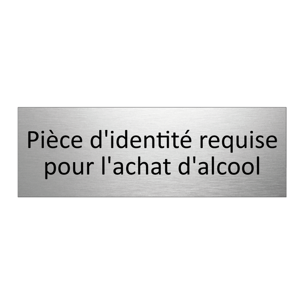 Pièce d'identité requise pour l'achat d'alcool