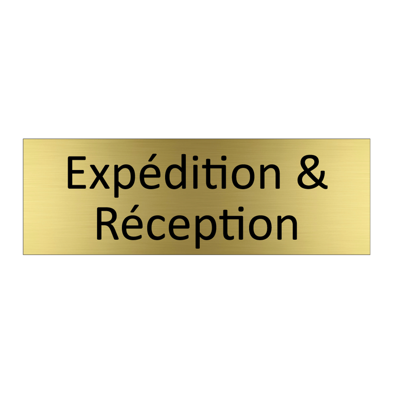 Expédition & Réception