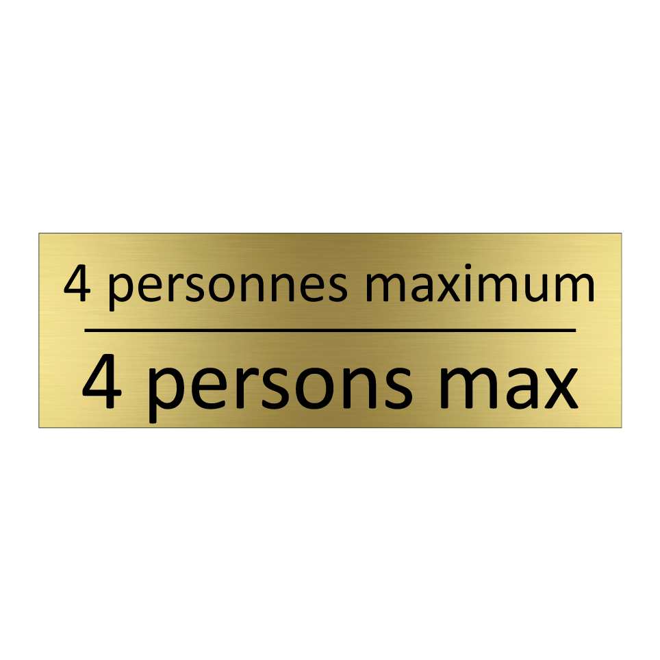 4 personnes maximum - 4 persons max