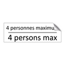 4 personnes maximum - 4 persons max