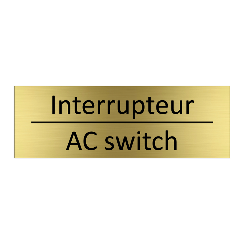 Interrupteur - AC switch
