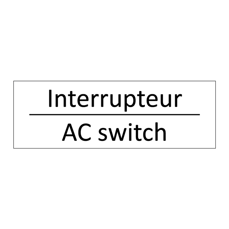 Interrupteur - AC switch