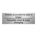 Toilette accessible & table à  /.../ - Accesible toilet & baby changing /.../