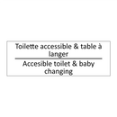 Toilette accessible & table à  /.../ - Accesible toilet & baby changing /.../
