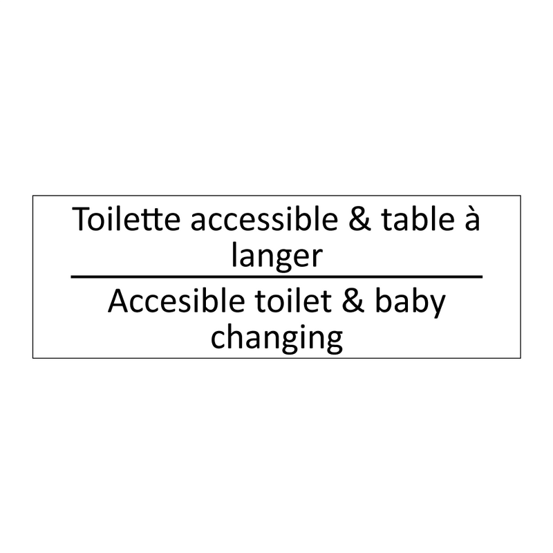 Toilette accessible & table à  /.../ - Accesible toilet & baby changing /.../