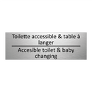 Toilette accessible & table à  /.../ - Accesible toilet & baby changing /.../