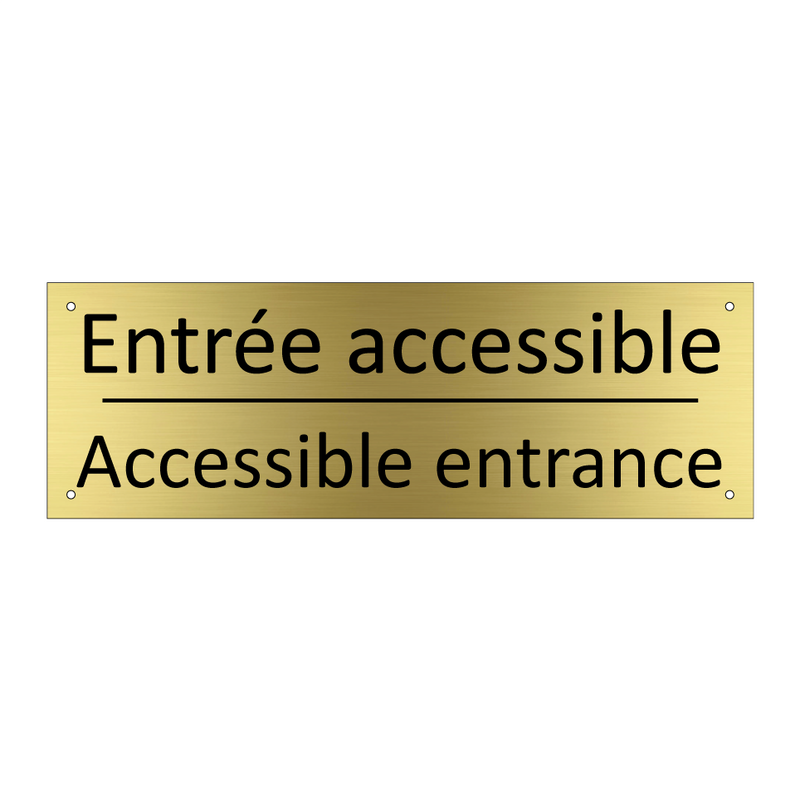 Entrée accessible - Accessible entrance