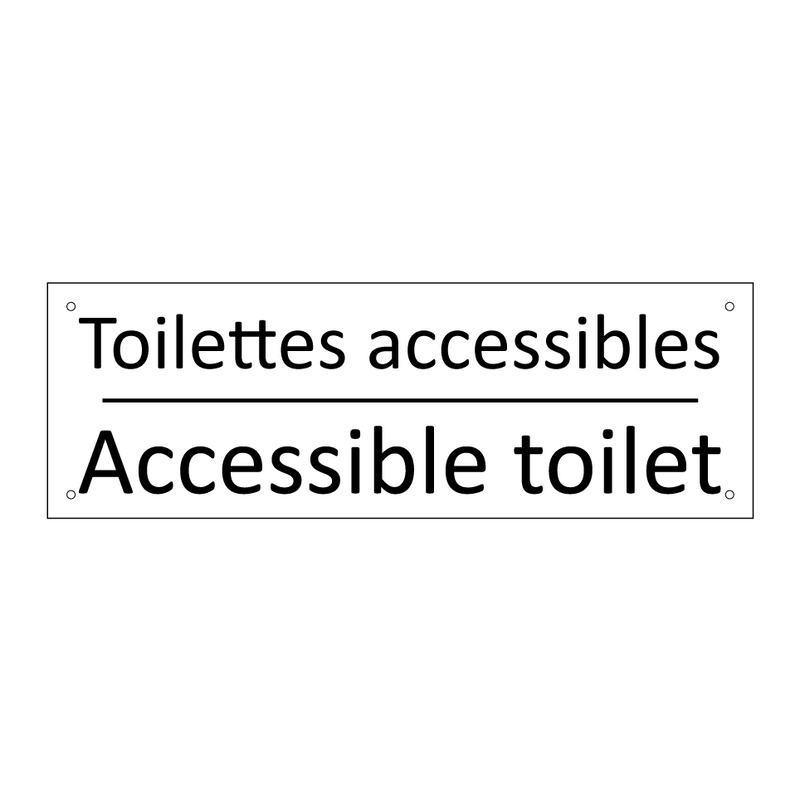 Toilettes accessibles - Accessible toilet