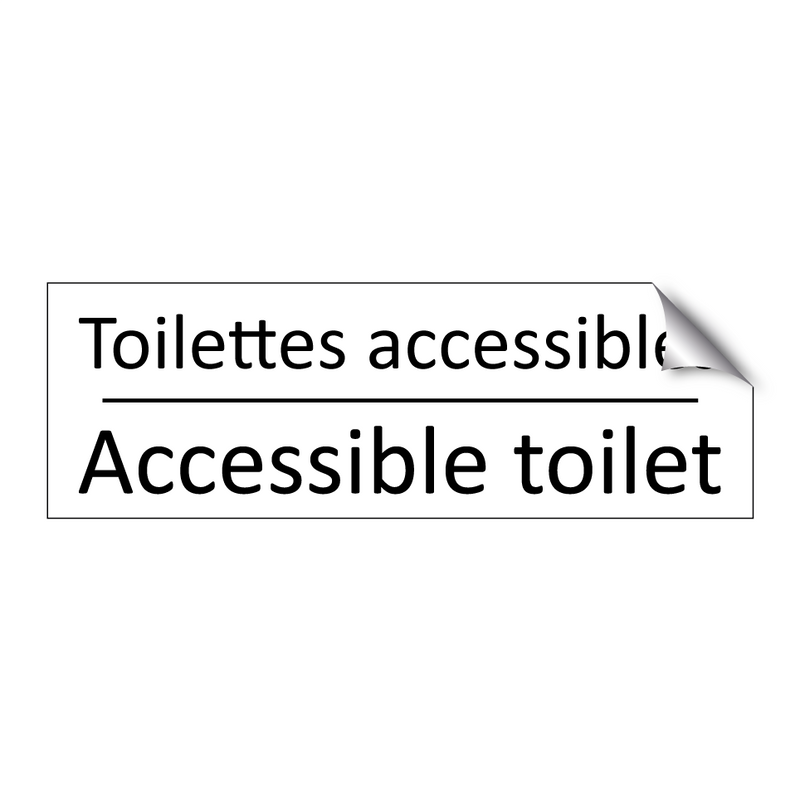Toilettes accessibles - Accessible toilet