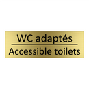 WC adaptés - Accessible toilets