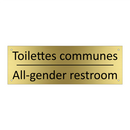 Toilettes communes - All-gender restroom
