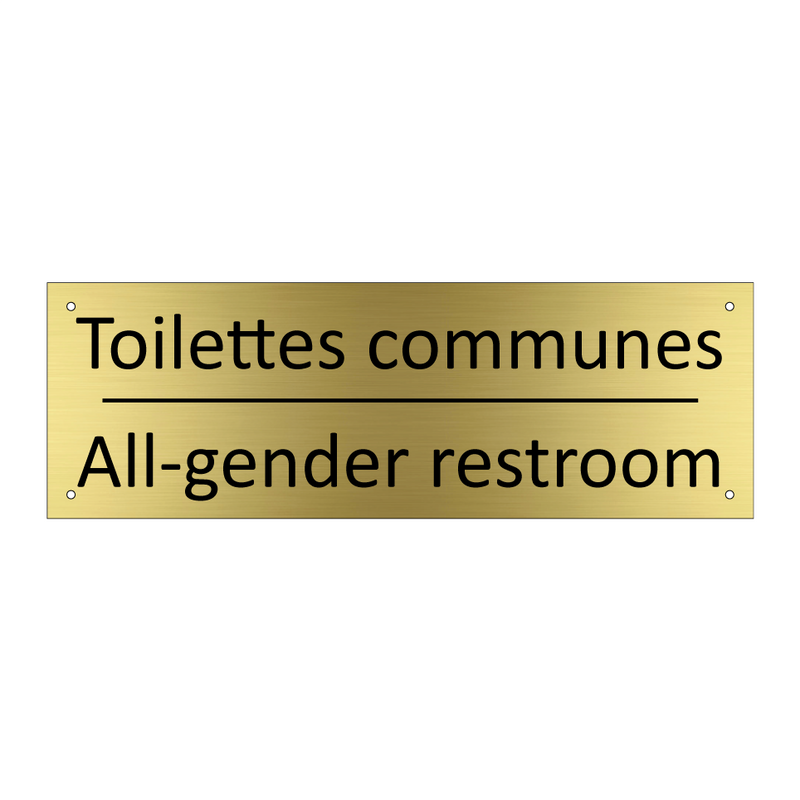 Toilettes communes - All-gender restroom