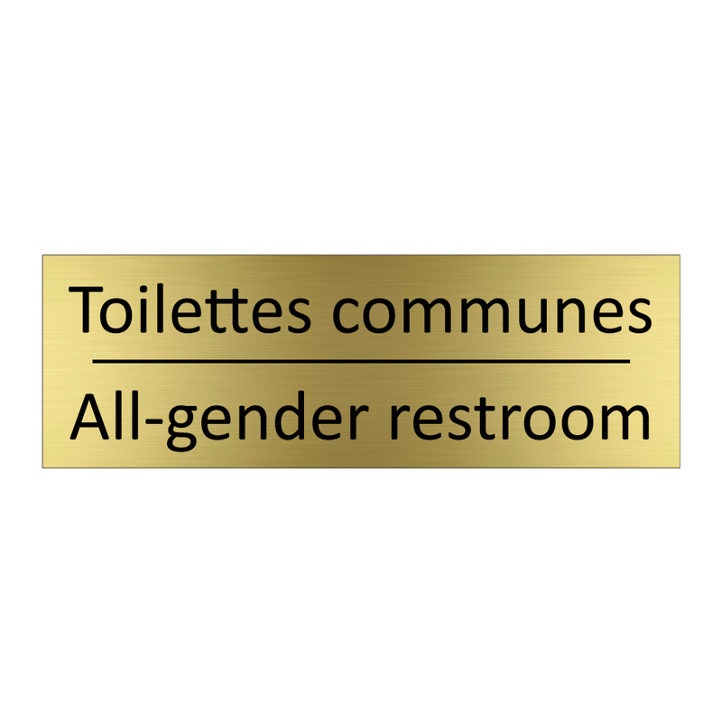 Toilettes communes - All-gender restroom