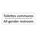 Toilettes communes - All-gender restroom