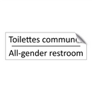 Toilettes communes - All-gender restroom