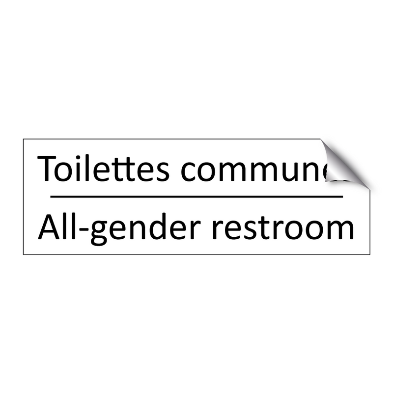 Toilettes communes - All-gender restroom