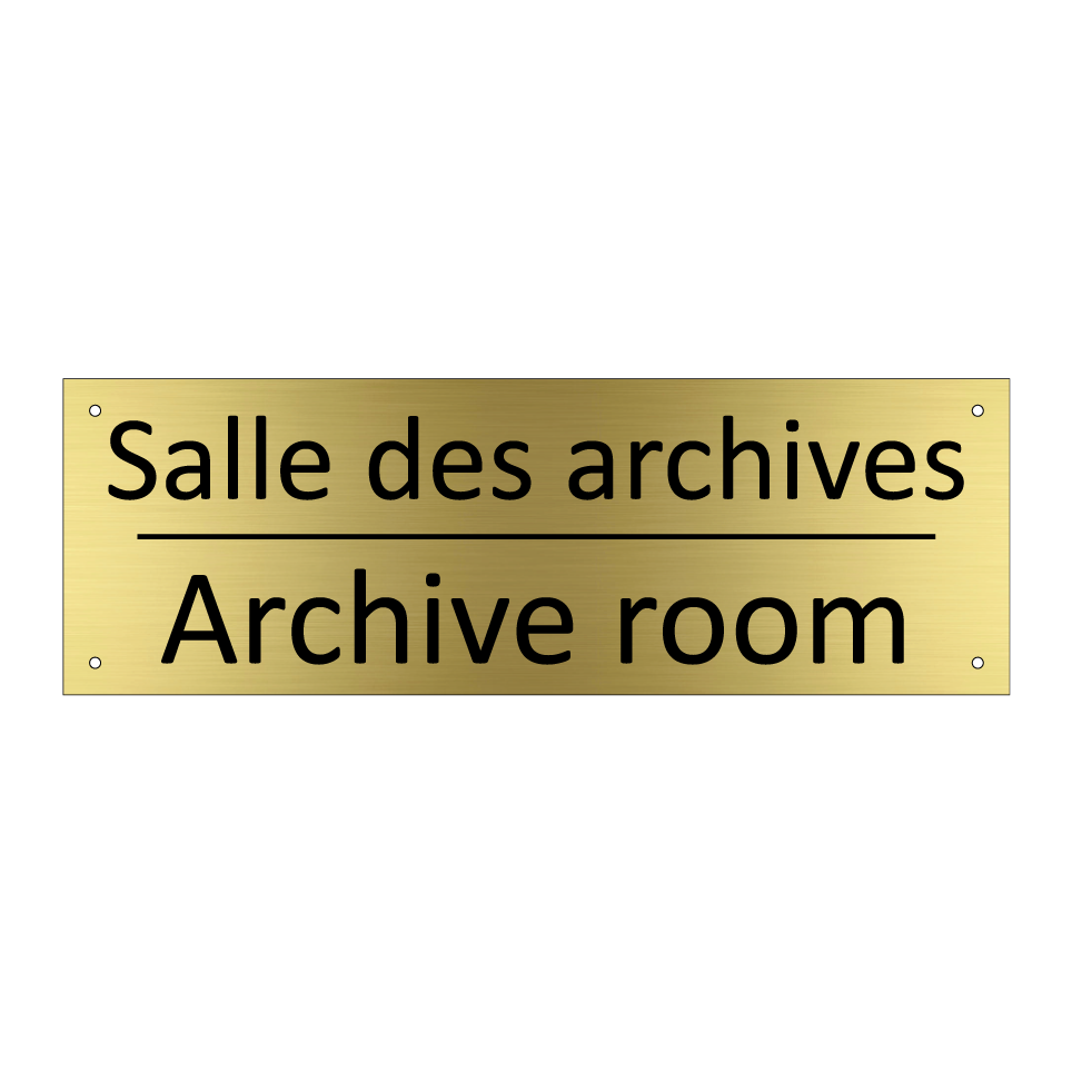 Salle des archives - Archive room