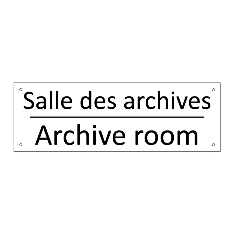 Salle des archives - Archive room