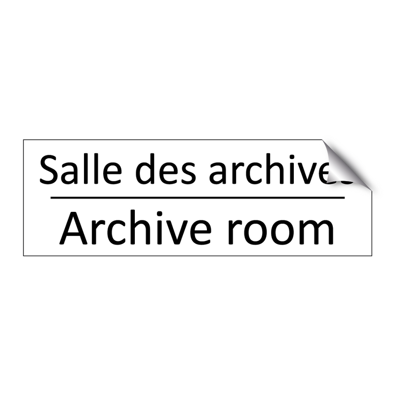 Salle des archives - Archive room