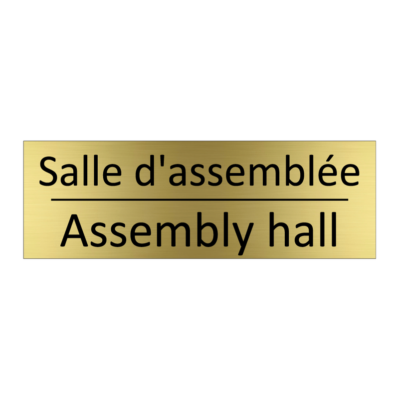 Salle d'assemblée - Assembly hall