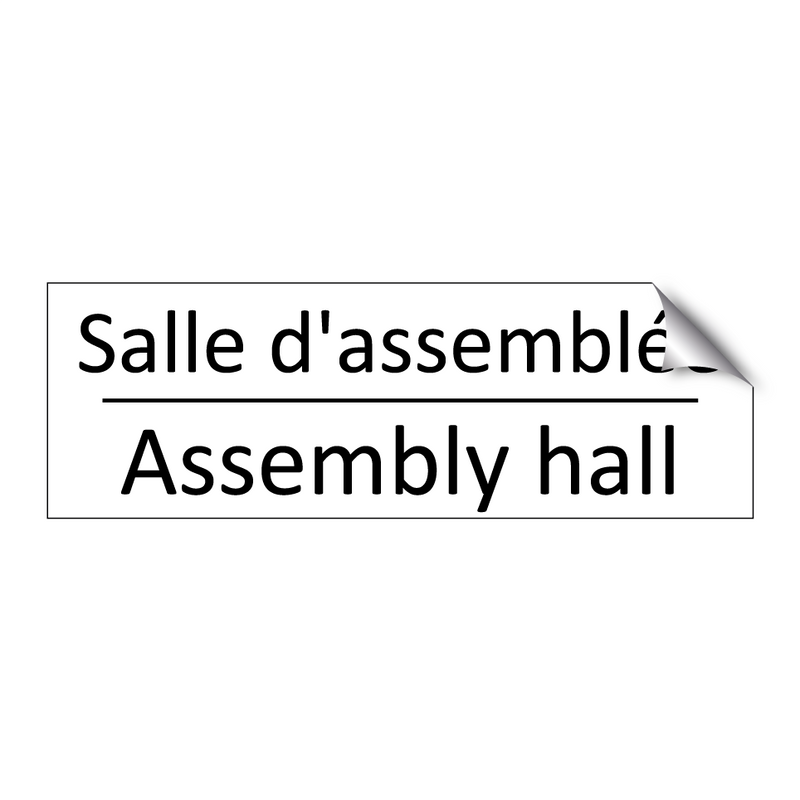 Salle d'assemblée - Assembly hall