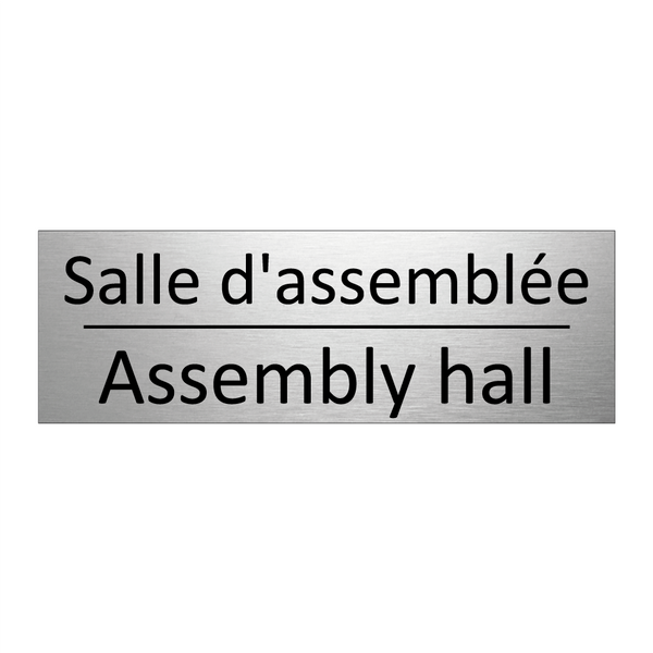 Salle d'assemblée - Assembly hall