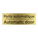 Porte automatique - Automatic door