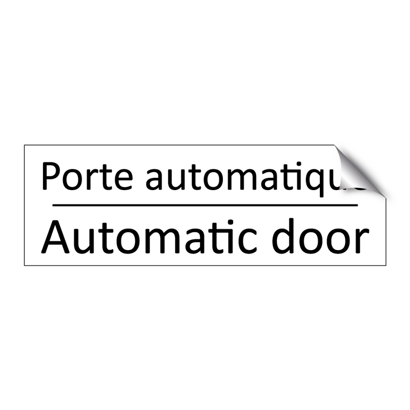 Porte automatique - Automatic door