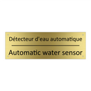 Détecteur d'eau automatique - Automatic water sensor