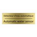 Détecteur d'eau automatique - Automatic water sensor