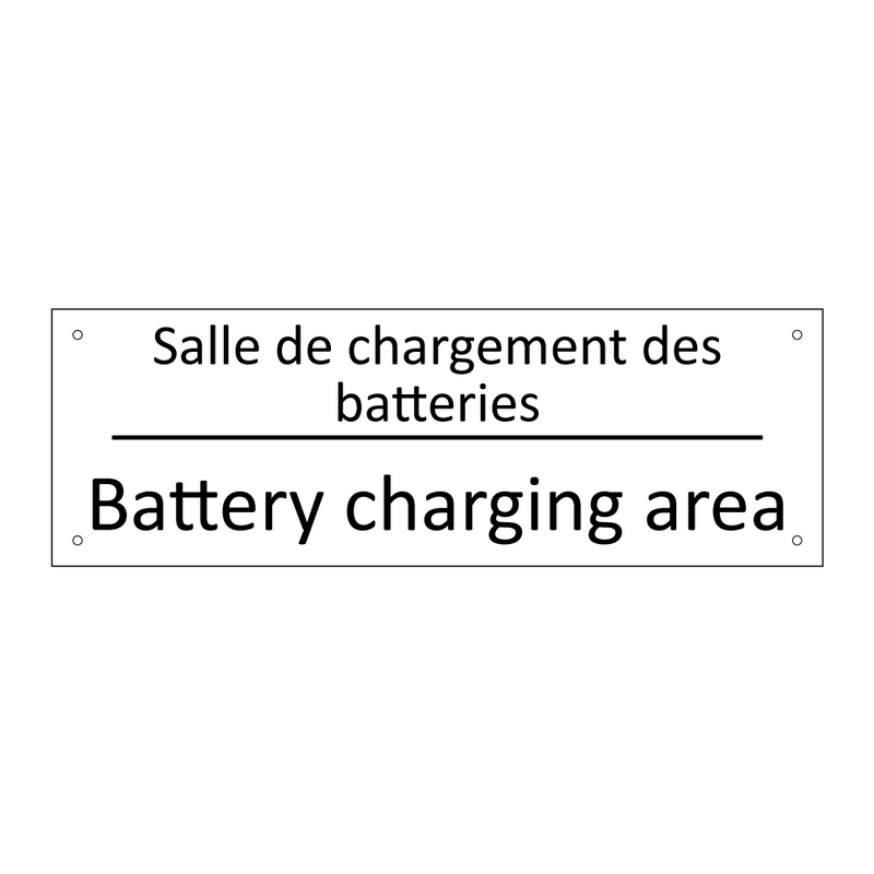 Salle de chargement des batteries /.../ - Battery charging area