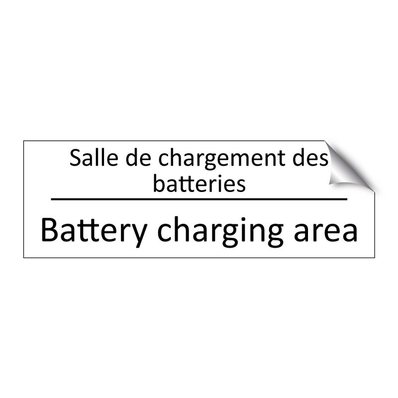 Salle de chargement des batteries /.../ - Battery charging area