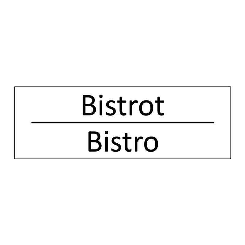 Bistrot - Bistro