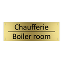 Chaufferie - Boiler room