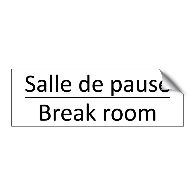 Salle de pause - Break room