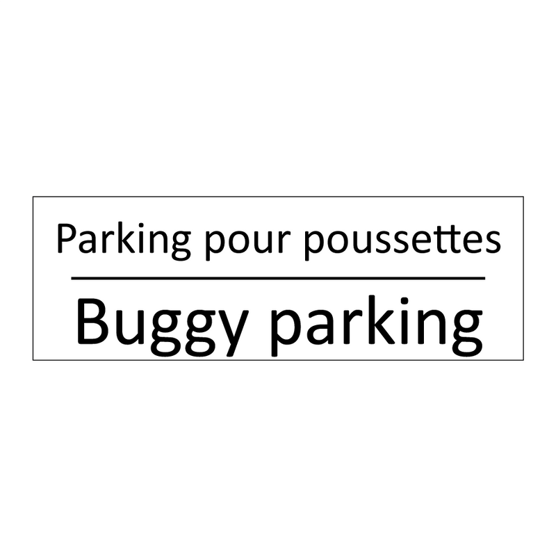 Parking pour poussettes - Buggy parking