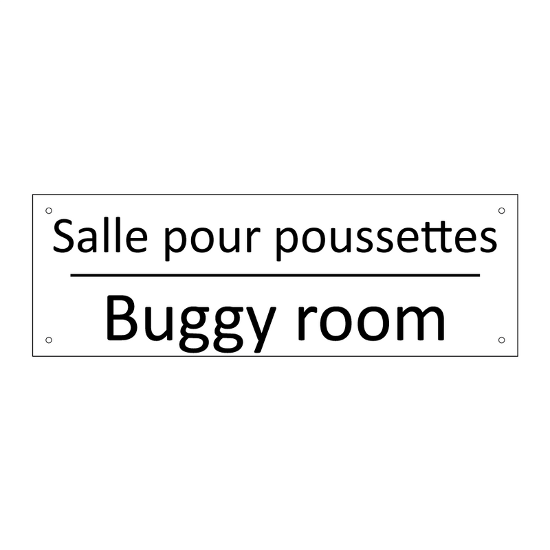 Salle pour poussettes - Buggy room