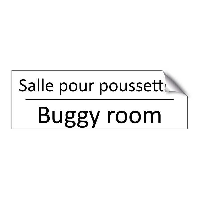 Salle pour poussettes - Buggy room