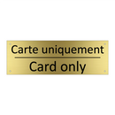 Carte uniquement - Card only