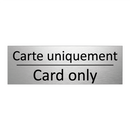 Carte uniquement - Card only