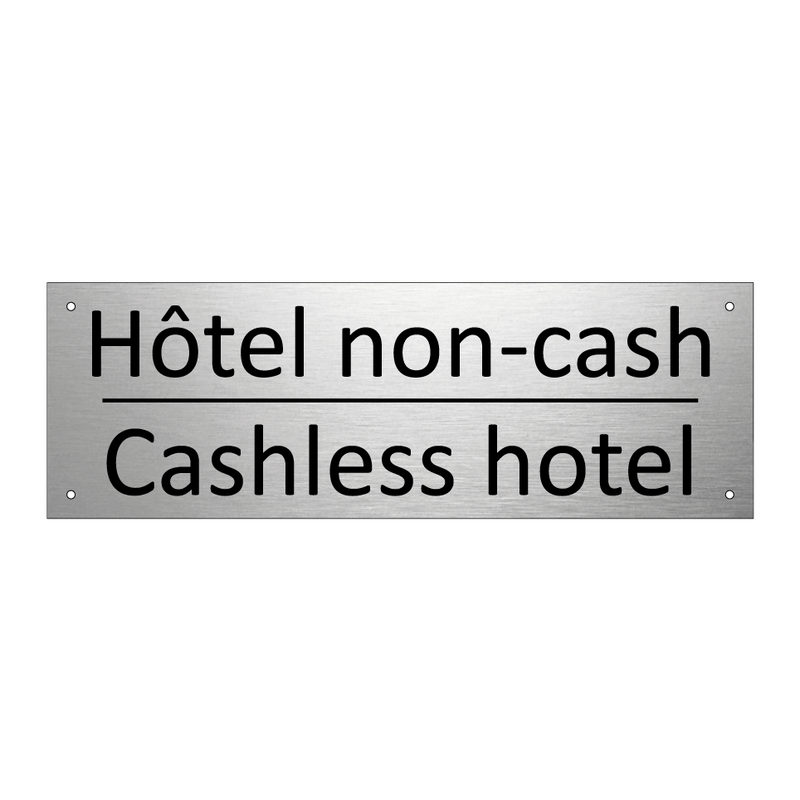 Hôtel non-cash - Cashless hotel