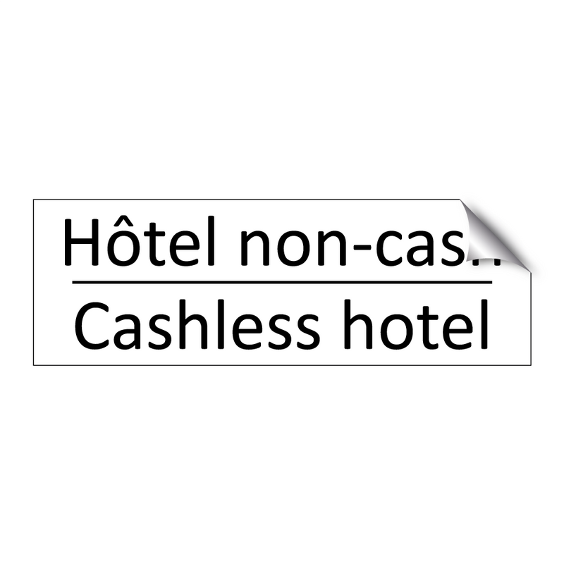 Hôtel non-cash - Cashless hotel